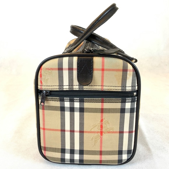 Burberry Plaid Canvas Boston Bag - Picture 6 of 7